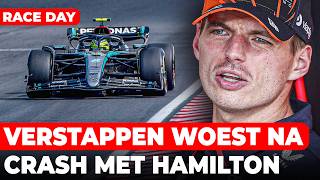 Verstappen woest na crash met Hamilton Laat ze de stewards maar nakijken  GPFans Race Day [upl. by Ettigirb615]