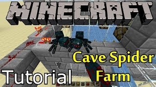 Minecraft Tutorial Cave Spider Farm 17 [upl. by Robma]