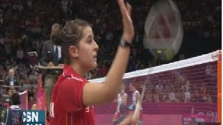 Carolina Marín campeona europea de bádminton en 2014 [upl. by Kalfas]