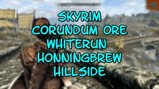 Skyrim Corundum Ore Vein Whiterun Honningbrew Hillside [upl. by Dupin269]