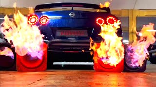 CRAZY Nissan GTR Exhaust Flames [upl. by Kanal]