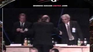 FIFA president Sepp Blatter falling off a stage [upl. by Hillyer911]