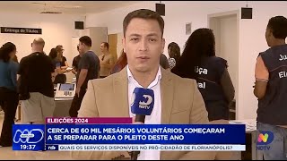 Treinamento de mesários em SC mais de 60 mil voluntários se preparam para as eleições 2024 [upl. by Ellierim]