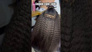 Seamless Itips Extension Install🔥Blend Natural Hair  Kinky Straight Hair Review Ftulahair [upl. by Ridley186]