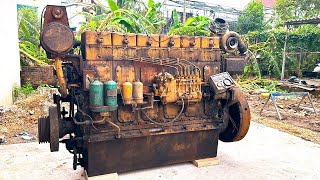 Rebuilding CAT Bulldozer Engine Completely  Repair and Restore CAT Engine Broken Crankshaft [upl. by Mussman942]