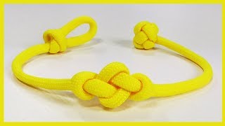 How To Make An Eternity Knot Friendship Paracord Bracelet Single Strand Loop And Knot [upl. by Powers]