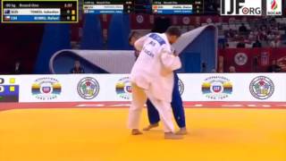 Hiza guruma countered by Kouchi gake by Sebastian Temesi [upl. by Monarski]