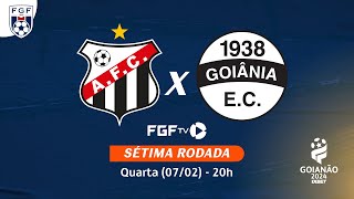 Ao vivo  Anápolis FC X Goiânia EC  Campeonato Goianão 2024 [upl. by Cardie]