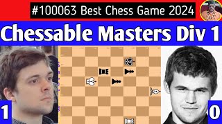 Vladimir Fedoseev vs Magnus Carlsen  Chessable Masters 2024 chess [upl. by Ennahgem]