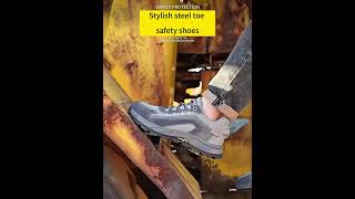 Safety shoe quality testing3130 shoes steeltoeshoes supersafetyshoes [upl. by Atnohsal978]