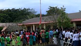 20130724 Den dětí  státní hymna Vanuatu  Flag rising Childrens day [upl. by Willdon]