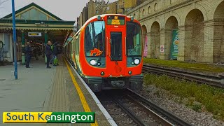 South Kensington  Circle  District lines  London Underground  S7 Stock [upl. by Hseham927]