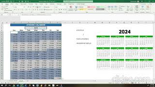 Dynamic Calendar in Excel [upl. by Arej709]