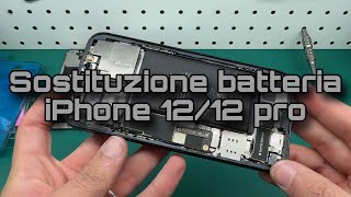 Video tutorialguida in italiano  Sostituzione batteria iPhone 1212 pro  easy disassembly screen [upl. by Aziul471]