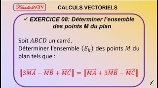 EXERCICE  08 CALCULS VECTORIELS  LIGNE DE NIVEAU [upl. by Urson]