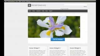 Responsive WordPress Theme Home Page Slider Google Search and Colophon Widget [upl. by Derrek]