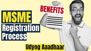 📃MSME  UDYOG AADHAAR Registration Process amp Benefits ✅ Hindi  Do in 5 mins [upl. by Noemis]