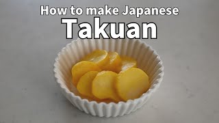 How to make TAKUAN  Japanese Yellow Pickled Daikon Radish with Turmeric for Sushi and moreTurmeric [upl. by Margreta]