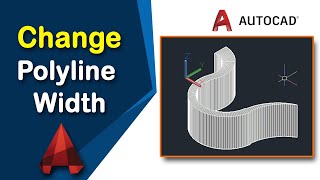 How to Set or change the Polyline Width in AutoCAD [upl. by Akihsat]