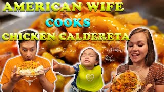 American Wife Tries To Cook Chicken Caldereta SUBSCRIBER Request [upl. by Sussna]