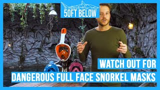 Dangerous Full Face Snorkel Masks  How to avoid them  Snorkel Advice [upl. by Elish]