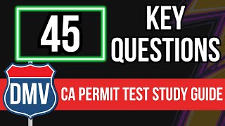 California Permit Test Study Guide 2024 45 Key Questions [upl. by Buine772]