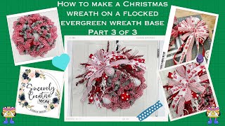 Part 3 How to add a bow and picks to a wreath [upl. by Naleek]