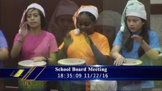 Fellsmere Elementary Performs At School Board Meeting 112216 [upl. by Enovahs613]