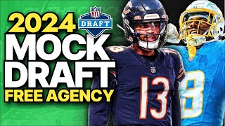 2024 NFL Mock Draft  Four Trades Shake Things Up [upl. by Aisereht]