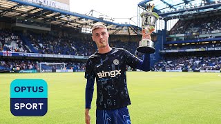 Cole Palmer parades his Young Player of the Year trophy at Stamford Bridge 🏆🔵 [upl. by Ahsaetan]