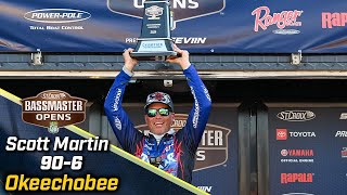 Scott Martin wins 2024 Bassmaster Open at Lake Okeechobee with 90 pounds 6 ounces [upl. by Oiromed]