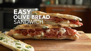 Easy Italian Olive Bread Sandwich [upl. by Joslyn273]