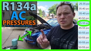 What Pressure Should my Car AC Be  How To Check Automotive R134a Air Conditioner  Recharge Tips [upl. by Buonomo]