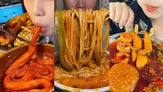 Mukbang with a Twist Weird Noodle Combinations [upl. by Nailliw166]