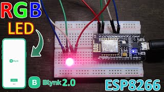 Control Your RGB LED by Phone in MINUTES with Blynk IoT [upl. by Attenauq]