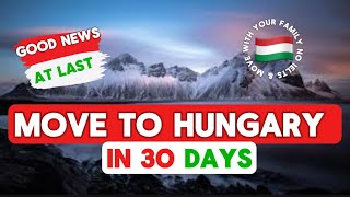 Move To Hungary in 30 Days  Hungary Free Work Permit  Hungary Work Visa 2024 [upl. by Nosila789]