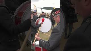 Drum Corps with Gordon Highlanders Drums and Pipes playing Cullen Bay at 2022 Aboyne Games shorts [upl. by Harutek]