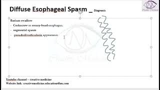 Lec 3 Diffuse Esophageal Spasm Diagnosis mp4 [upl. by Noiro436]