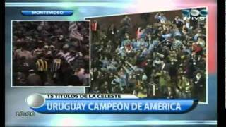 Uruguay 3 Paraguay 0  Festejos  Entrega de Copa Final Copa America 2011 [upl. by Adianez]