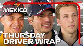 Drivers Look Ahead To The Weekend  2024 Mexico City Grand Prix [upl. by Slaohcin]