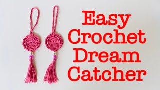 DIY EASY CROCHET DREAM CATCHER [upl. by Eirrac222]