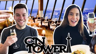 The Most INCREDIBLE Lunch up The CN Tower in Toronto  360 Restaurant  TORONTO Series [upl. by Merceer]