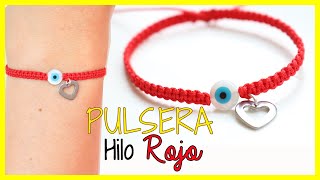 PULSERA HILO ROJO ❤ de la PROTECCION🧿  Súper fácil [upl. by Purington]