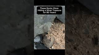 These Rocks Were Hiding a Silver Treasure for 80 Years metaldetecting shorts [upl. by Irek]