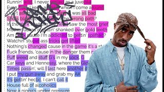 Rhyme Scheme  Under Pressure 2Pac [upl. by Ferullo]