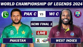 PAKISTAN vs WEST INDIES SEMI FINAL WORLD CHAMPIONSHIP OF LEGENDS  PAK vs WI LIVE MATCH  WI BAT [upl. by Carmencita]