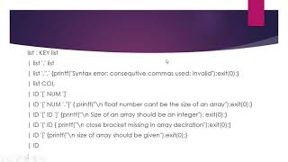 Compiler Design Lex and Yacc Programming Tutorial To Recognize declarative statements in Compiler D [upl. by Eiramana289]