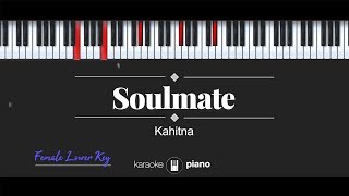 Soulmate FEMALE LOWER KEY Kahitna KARAOKE PIANO [upl. by Icart164]