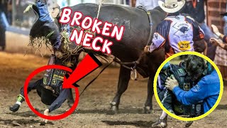 Jb mauney career ending injury  jb mauney broken neck video  jb houston rodeo injury  jb mauney [upl. by Omoj]