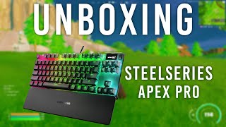 Steelseries Apex Pro TKL 2023 Unboxing  Fortnite OG Keyboard ASMR [upl. by Assiruam544]